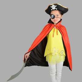 万圣节儿童海盗服装 节日演出服饰 海盗眼罩钩子海盗帽子COS装扮
