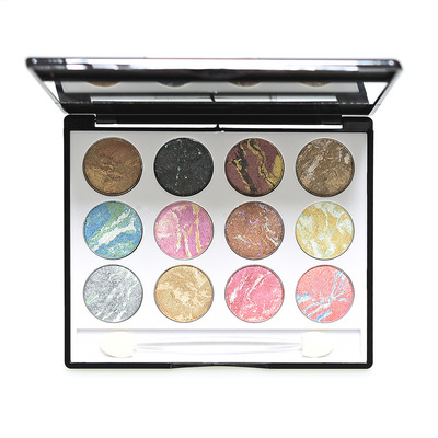 品牌12色彩陶眼影盘批发大地色西柚色吃土色厂家直销[大雅正品]