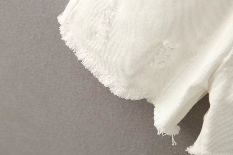 女式牛仔裤-背带裤女短裤2017夏宽松破洞学生