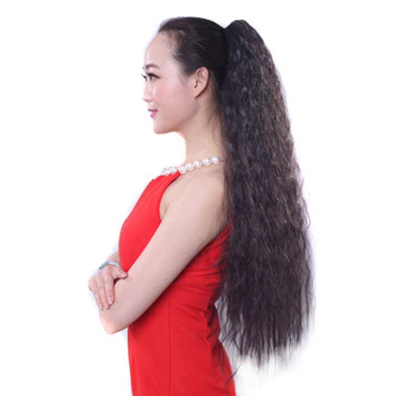 Sintētiskie mati, pagarināti, pūkaini, kukurūzas ilgviļņi, satveršanas klipsis, gara, cirtaina parūka_voghion.com