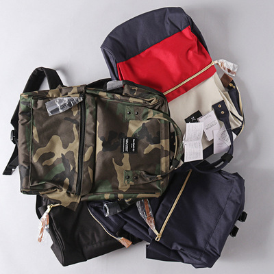 島國原丹 新款戶外休閑男女通yong雙肩包日系帆布款情侶款背包