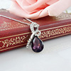 Metal accessory, small crystal necklace, pendant, wholesale