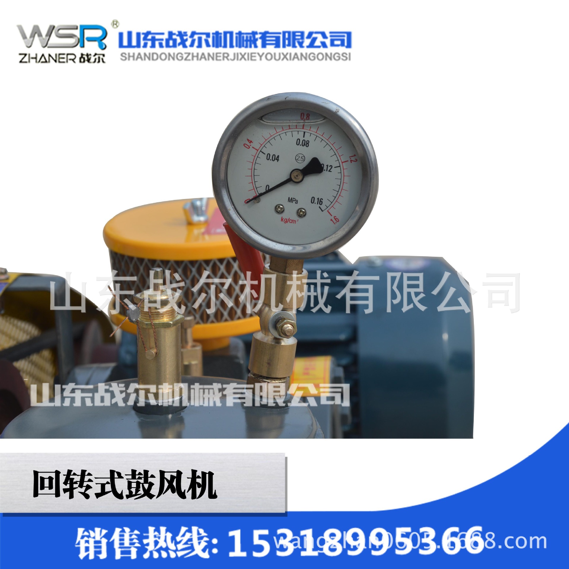 低噪音回转风机战尔机械 叶片 机壳转子 电机滴油嘴压力表铜开关