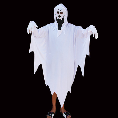 Halloween Adult Children's Costume Party Performance Costume Scary White Ghost Costume Skeleton Skeleton Ghost Costume 