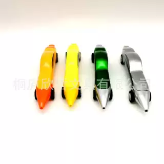 跨境学生奖品卡通玩具按动笔小礼品批发汽车造型圆珠笔迷你中性笔
