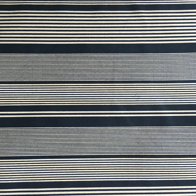 供应CVC棉涤133*72府绸 印花条子平纹布面料