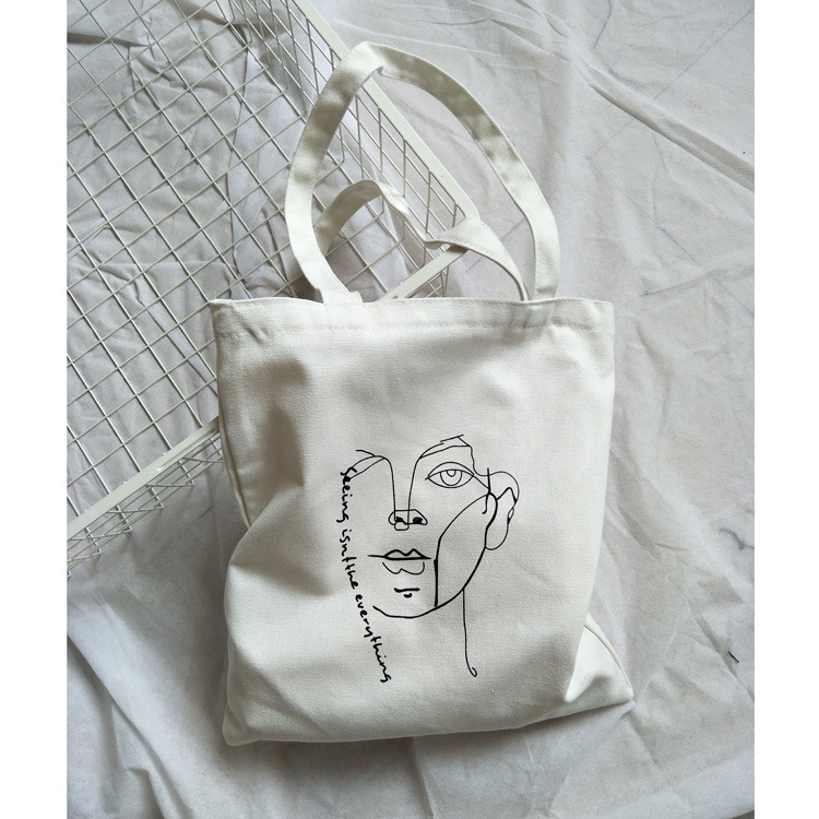 New Korean ins college style canvas bag...
