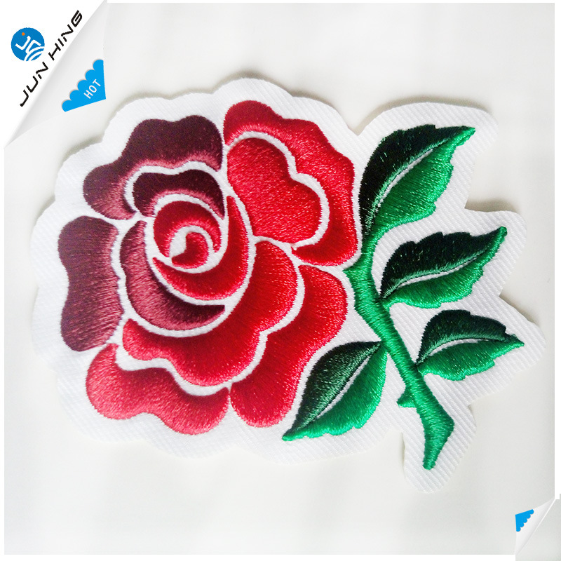 爱心电脑绣花章仔设计 车花工厂 牛仔布英文字母立体绣花标贴