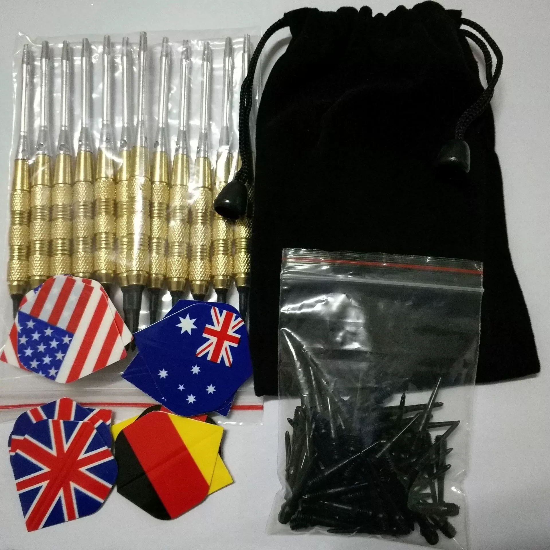 Медные безопасные металлические дротики, сумка для хранения, 18G, алюминиевый сплав, 12 штук, 100 штук, 252G