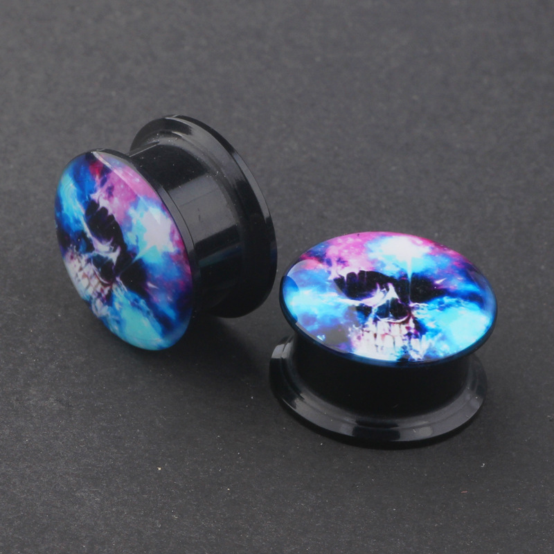 Acrylic Cloud Ghost Head Ear Expander 12mm 316L Stainless Steel Ear Piercing Jewelry detail image 7