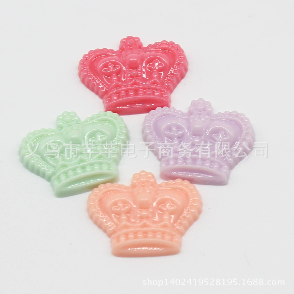 Оптовая Корона DIY ювелирные аксессуары Крем Смола Корона чехол для телефона красота патч 21 мм