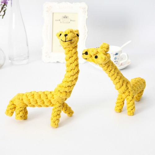 Giraffe Knot Dog Toy Cotton Rope Braided Pet Toy Pet Products Manufacturer Wholesale Simulation Cat Toy