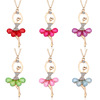 Fashionable crystal, dancing multicoloured necklace, pendant, wholesale