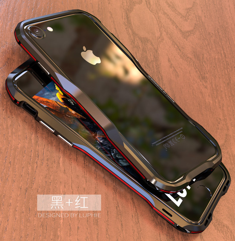 Luphie Bicolor Incisive Sword Slim Light Aluminum Bumper Metal Shell Case for Apple iPhone 8 Plus & iPhone 8
