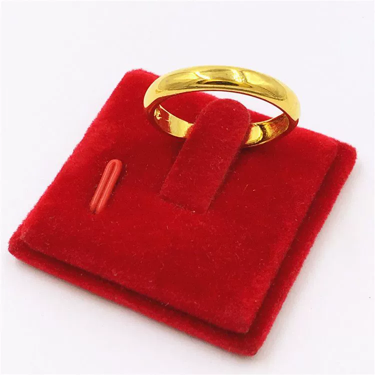 Brass ring, glossy accessory for men and women, does not fade, for beloved