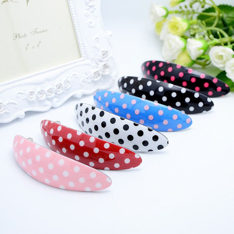 韩版头饰 创意多色女式发夹 醋酸板材顶夹 弹簧发夹横夹发饰批发