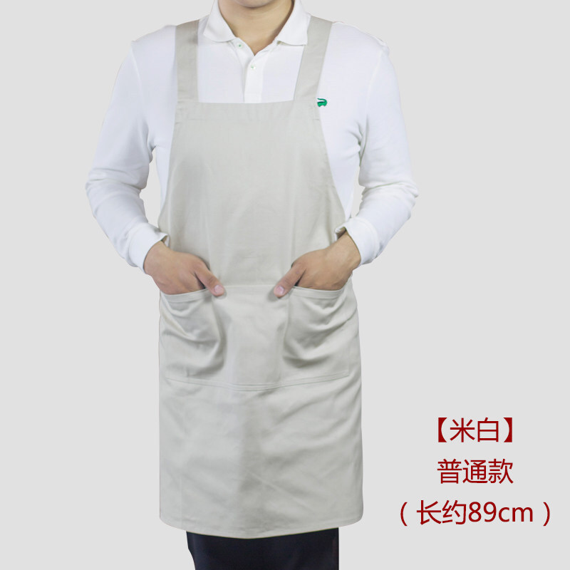 Algodón puro coreano moda publicidad delantal cocina a prueba de aceite café ropa de trabajo impermeable logotipo personalizado hombres y mujeres