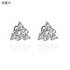 Elegant cute universal Christmas earrings, Korean style, with snowflakes, Birthday gift