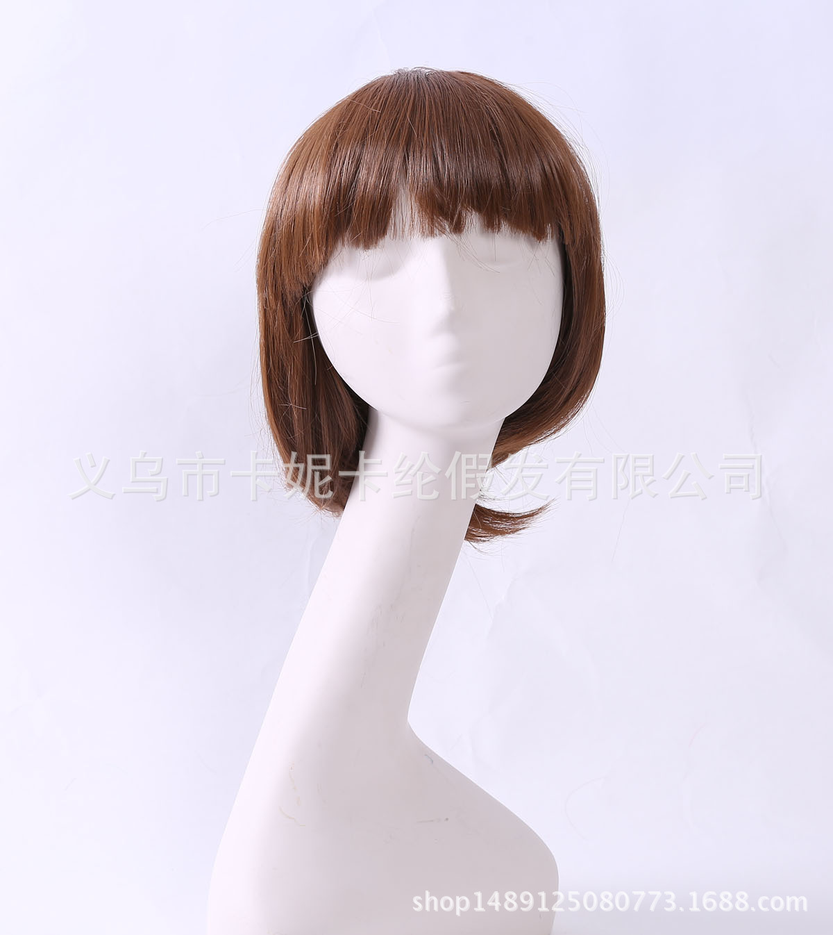 Student BoB hebilla de cabeza flequillo de moda peluca de personalidad de tendencia multicolor