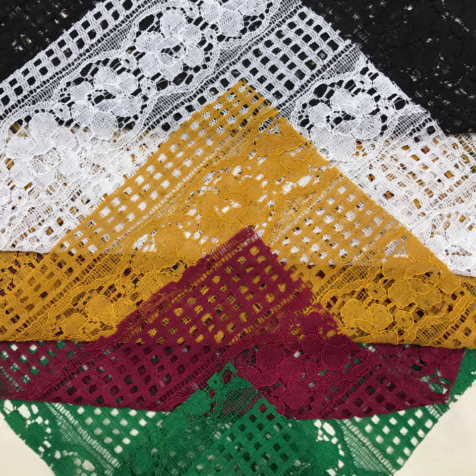 厂家直销批发女装蕾丝布料 连衣裙童装婚纱礼服镂空锦棉蕾丝面料