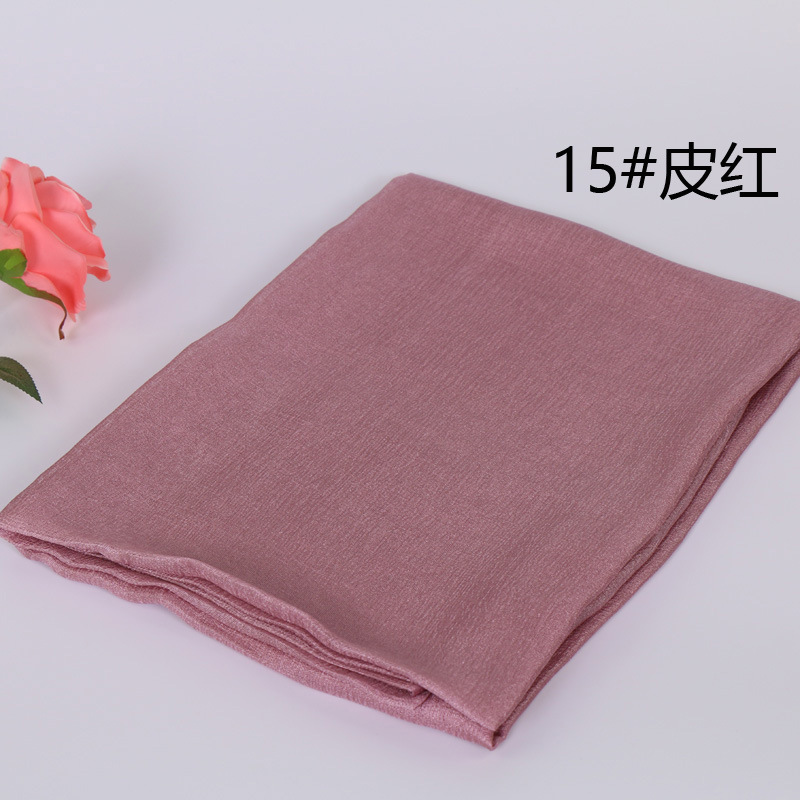 #15皮红 (4)  -棉麻围巾批发 披肩头巾多用