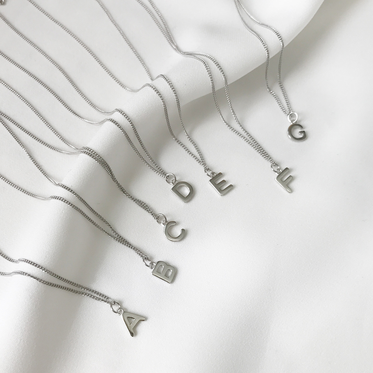 Women'S Gender 925 Sterling Silver Letter Pendant Necklace