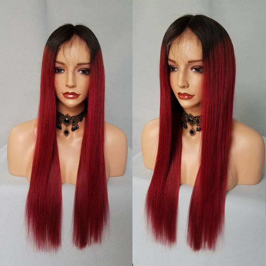100% Brazilian Remy Human Hair Ombre Long Straight Full Lace  display picture 2