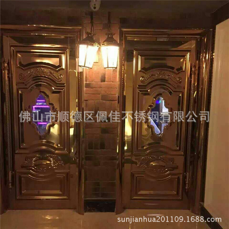 哈尔滨不锈钢门板凹凸钢板 会所KTV常用压花门板 KTV包厢门门板