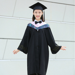 新款新款学位服文理科硕博士服毕业照礼服送垂布学士服批发-阿里巴巴