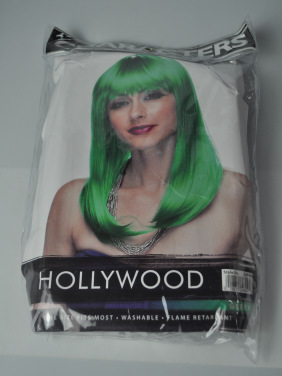 Estilo europeo y americano cos / party peluca popular fiesta cubierta de cabeza de fábrica cabello liso