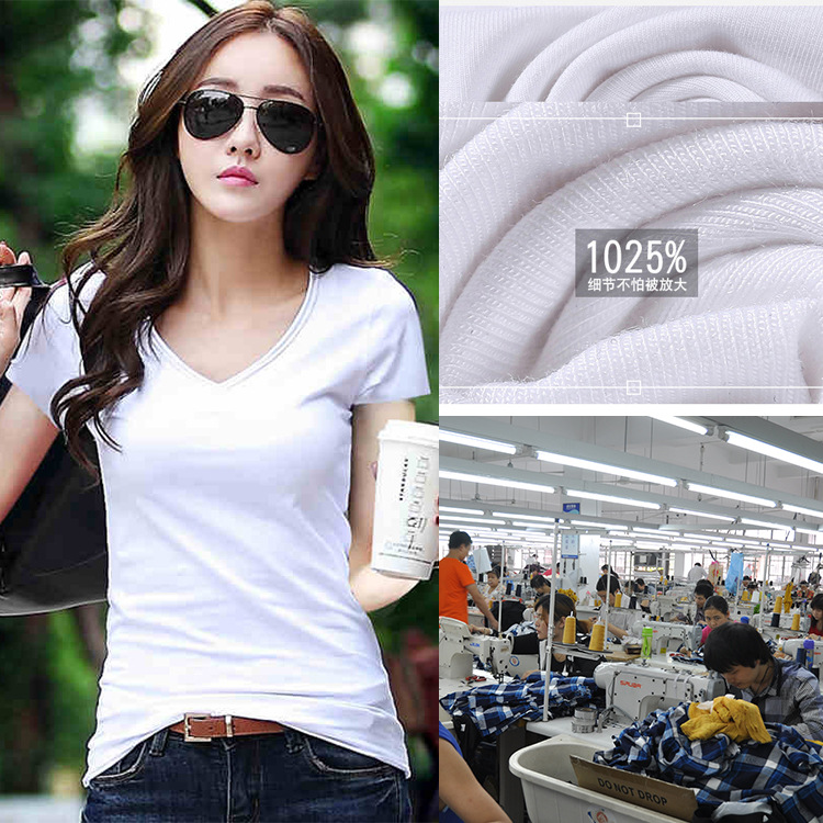 帝馬森服裝淘工廠-虎門女士服裝加工廠純棉T恤小批量來樣加工貼牌