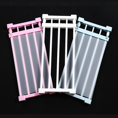 衣柜分层隔板橱柜鞋柜分隔储物架免钉伸缩收纳架隔板宿舍神器代发|ru