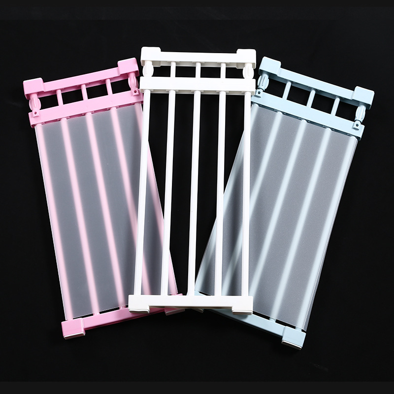 衣柜分层隔板橱柜鞋柜分隔储物架免钉伸缩收纳架隔板宿舍神器代发|ru