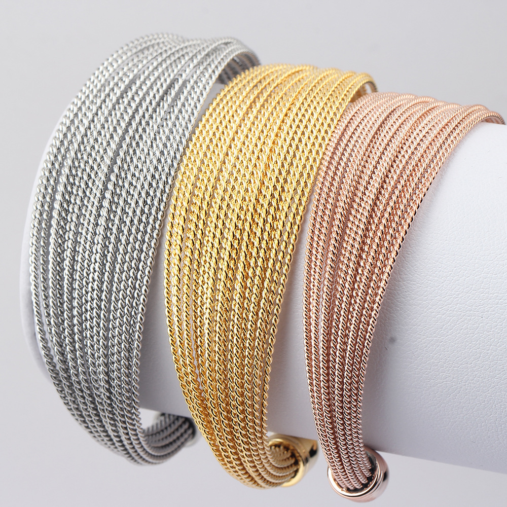 25g Weight Bangle Classification 1 Piece Quantity Casual, Daily Occasion Stainless Steel Material Solid Color Pattern Unisex Gender Plating Design Simple Style Style Stainless Steel Simple Style Solid Color Plating Bangle 7