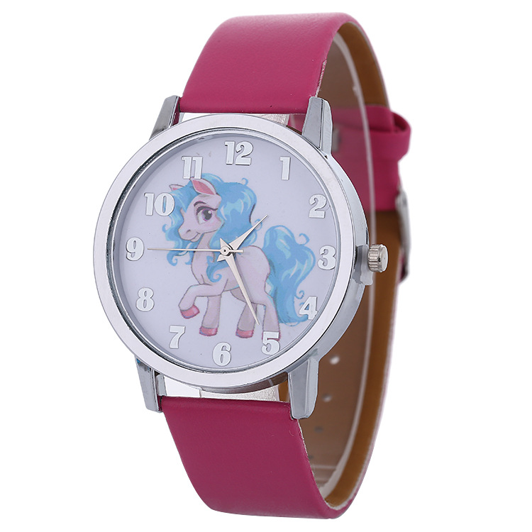 New Creative White Horse Pattern Belt Watch Simple Student Bracelet Watch Ladies Watch Fashion Watch