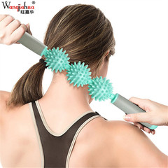 Yoga massage roller muscle relaxation spike ball massage stick fitness bar waist and leg back cervical fascia roller
