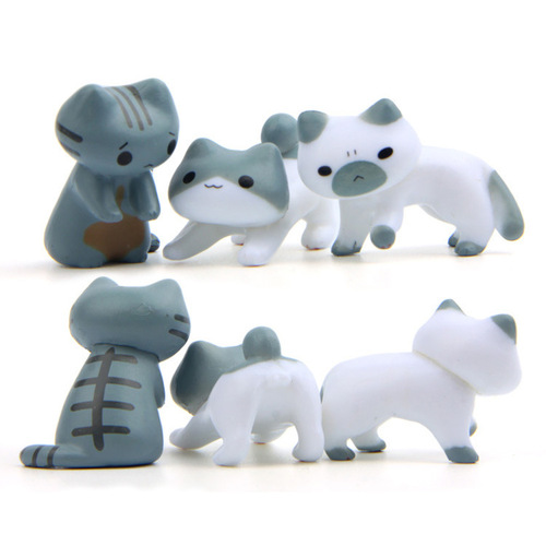 6 Japanese cat and cat backyard hand-made DIY small fresh and versatile gardening micro-landscape succulent landscaping dolls