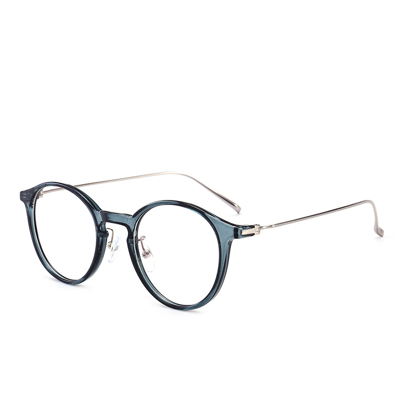 Gafas ligeras Marco de las mujeres de estilo coreano de moda simple gafas retro marco cara redonda marco completo miopía gafas marco 70033 image 4