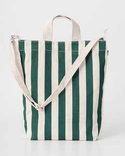 French Fashion Tote Canvas Bag Cartridge Striped Women's Bag Large Capacity Shoulder Crossbody Bag