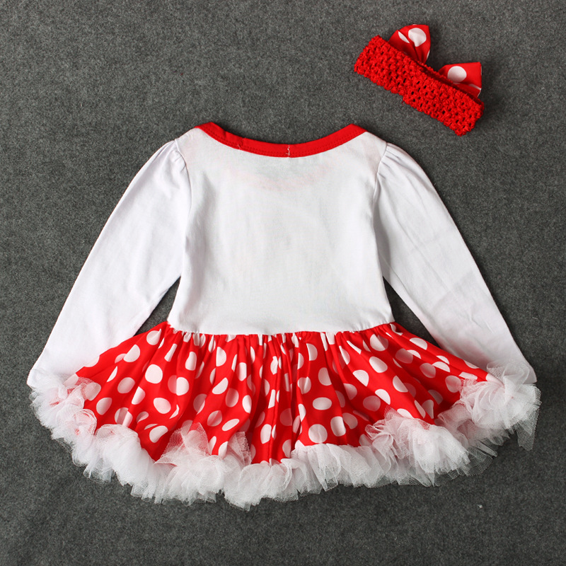 Festliches Mädchen Weihnachtskleid Mit Haarband Set_voghion.com