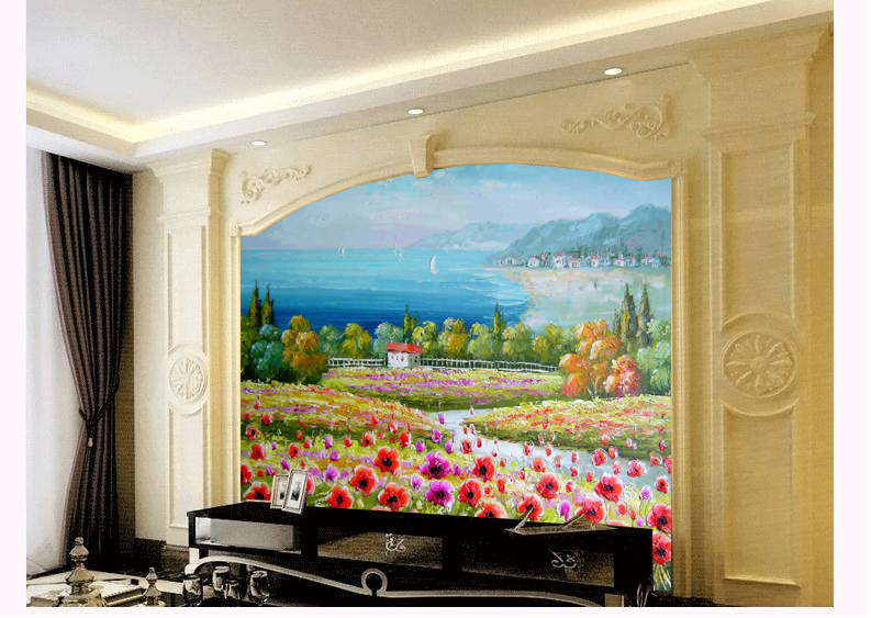 客廳電視瓷磚背景牆 藝術雕刻瓷磚背景牆  歐式油畫精雕