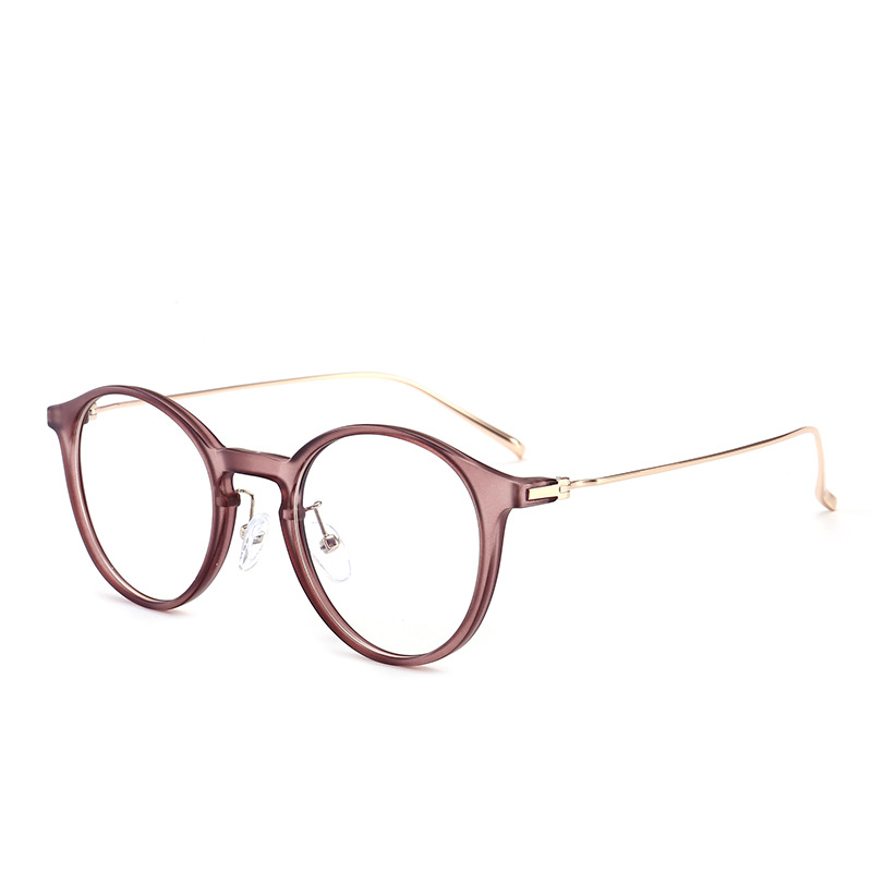 Gafas ligeras Marco de las mujeres de estilo coreano de moda simple gafas retro marco cara redonda marco completo miopía gafas marco 70033 image 5