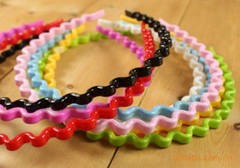 Korean Version Hair Accessories Candy Color Plastic Wave Headband Korean Fine Hairband Small Accessories Wholesale