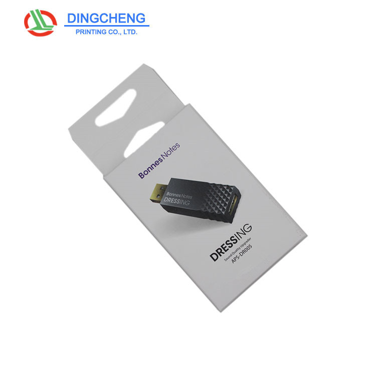 源头厂家定制 数码彩盒USB端子包装盒挂钩展示盒彩盒印刷