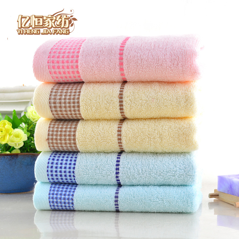 毛巾厂家定制纯棉提花吸水擦脸巾 批发家用素色成人广告洗脸面巾|ms