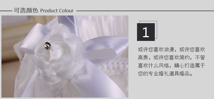 Wedding products, wedding products, wedding products, wedding products, wedding products, wedding products, direct supply from wedding products manufacturers. European-style wedding supplies, lace fabric flower baskets, white handcrafted bow flower baskets, flower scattering baskets for children wholesale detail image 3