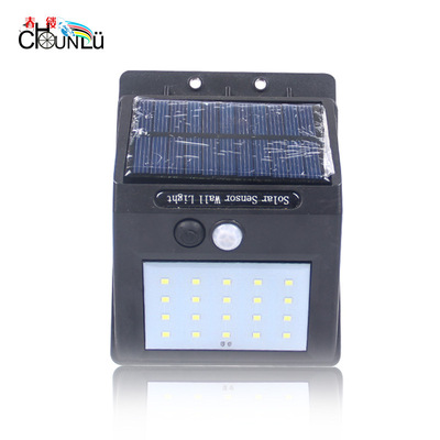 20 LED Amazon Explosive money solar energy human body Induction lamp courtyard street lamp outdoors waterproof Wall lamp