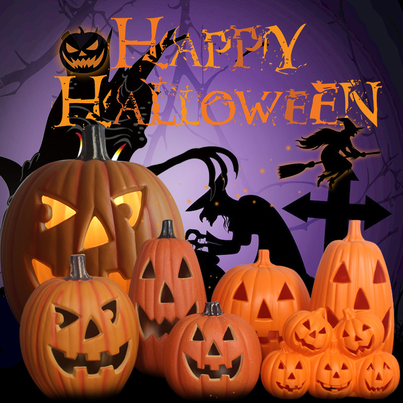 万圣节南瓜灯发声骷髅鬼灯酒店酒吧装饰