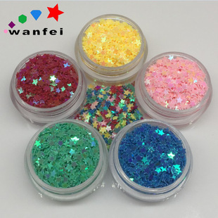 �ֹ��b�pvc��ײ�ɫ�������Ƭ���[�ۼt�S�{�G��ɫ3mmglitterdiy