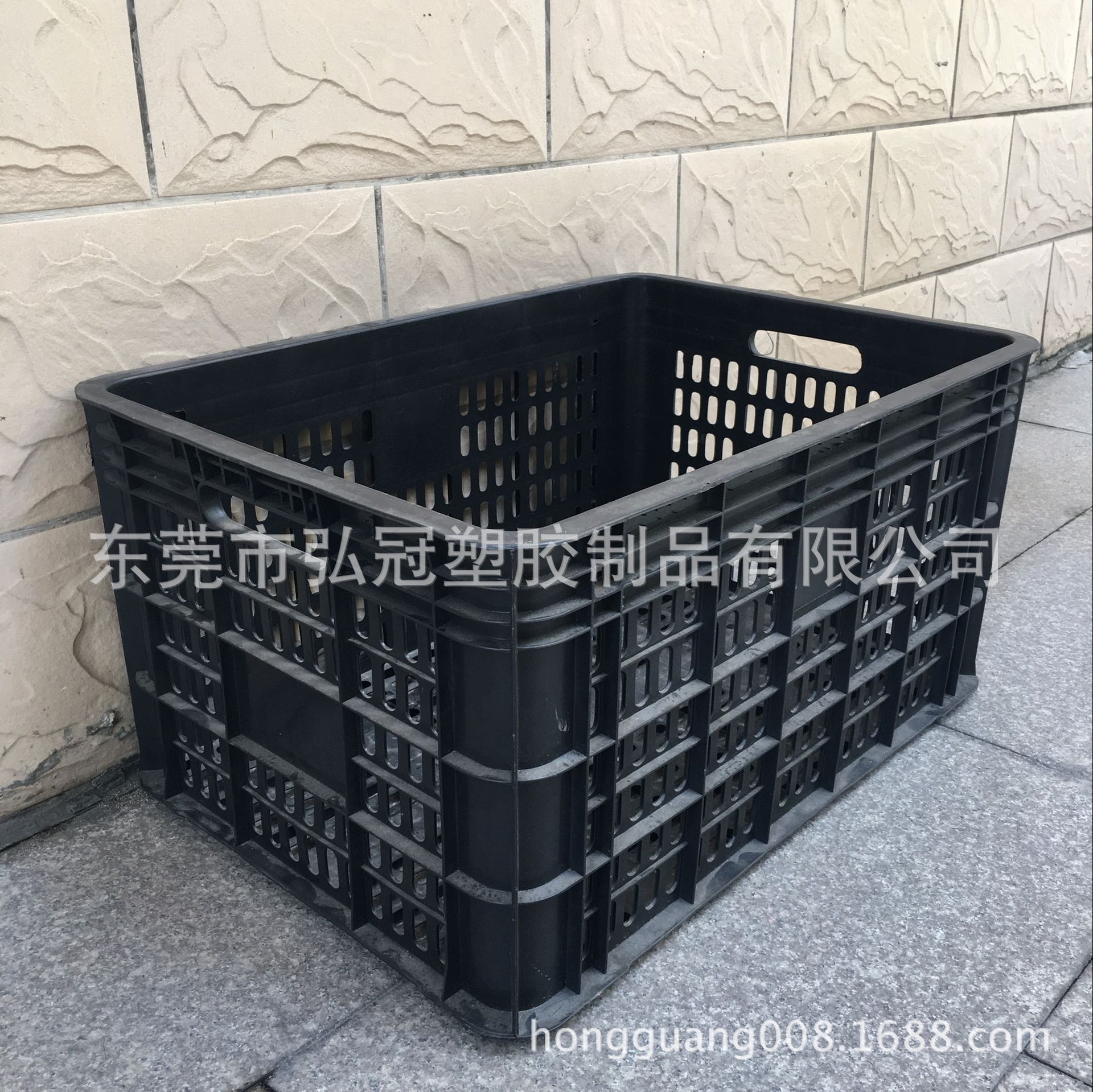 供应上海/北京 水果基地专用黑色防静电周转筐 可加印logo